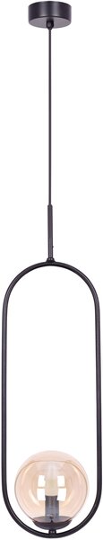 Kaja Venta lampă suspendată 1x40 W negru-chihlimbar K-5120