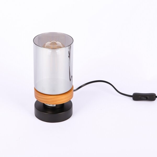Lampă de masă FINCA 1xE27/40W/230V metal/lemn Globo 15557T