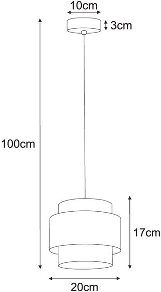 Kaja Amos lampă suspendată 1x40 W negru-auriu K-5280