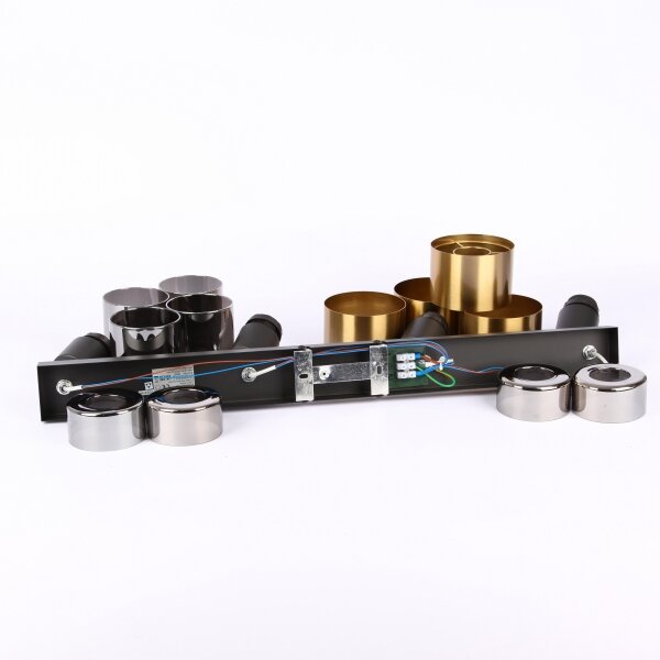 Spot MILLEY 4xE27/40W/230V negru/alamă Globo 15560-4
