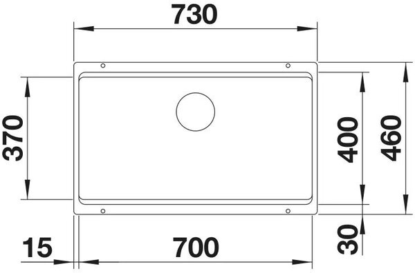 Blanco Etagon 700-U chiuvetă din granit 73x46 cm alb 527767