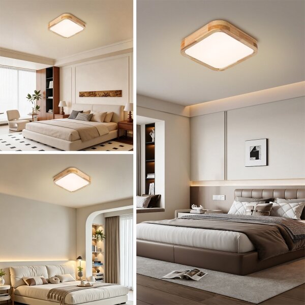 Brilagi - LED Plafonieră WOODLINE SQUARE LED/32W/230V 3000/4000/6000K stejar 30x30