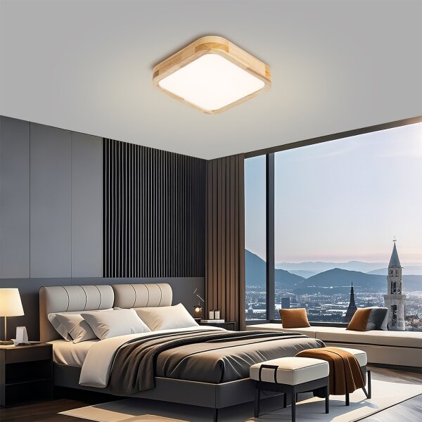 Brilagi - LED Plafonieră WOODLINE SQUARE LED/32W/230V 3000/4000/6000K stejar 30x30