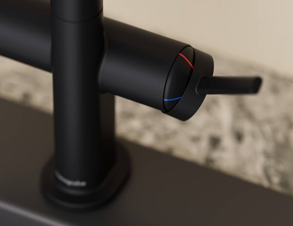 Hansgrohe Talis Select M54 PowderSpray baterie bucătărie pe picior negru 72861670