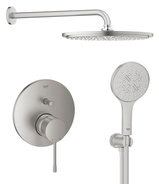 Set cap de duș Grohe Rainshower 26066DC0, baterie cadă-duș Grohe Essence 24058DC1, 26574DC0, 26658DC0, 28362DC1