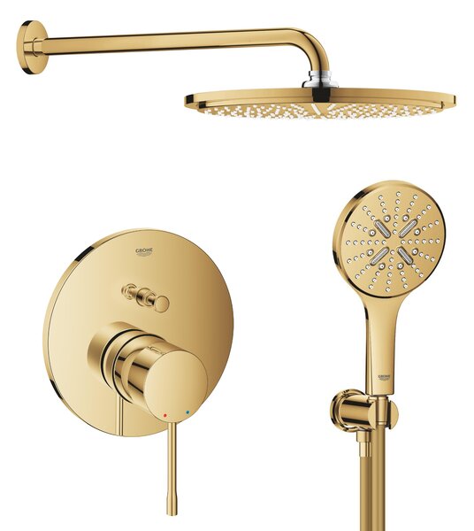 Set cap de duș Grohe Rainshower 26066GL0, baterie cadă-duș Grohe Essence 24058GL1, 26574GL0, 26658GL0, 28362GL1