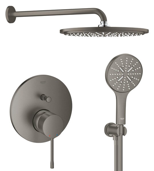 Set cap de duș cu braț Grohe Rainshower 26066AL0, baterie cadă-duș Grohe Essence 24058AL1, 26574AL0, 26658AL0, 28362A01
