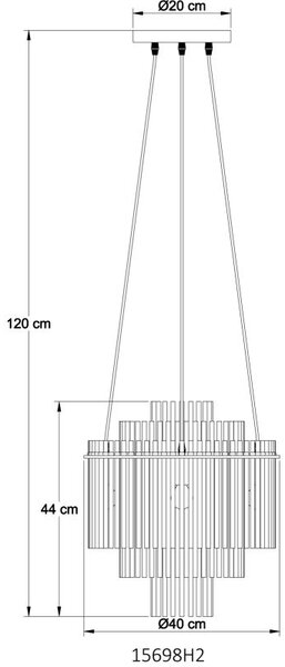Globo Lighting Gorley lampă suspendată 5x40 W fumuriu 15698H2