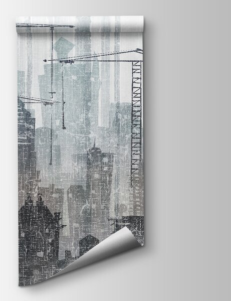 Fototapet Grup de macarale într-un oraș, Fototapet geometric 3D, Fototapet populare, u26287 - Tapeko.ro