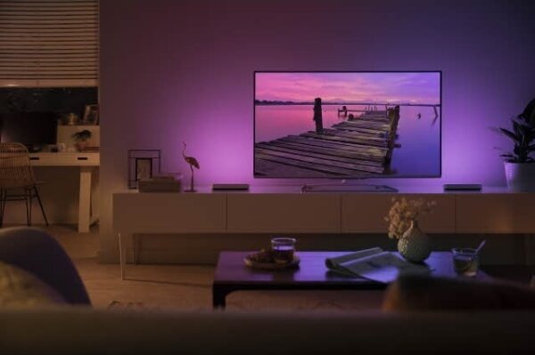 Philips - Set 2x lampă de birou LED RGB Hue AMBIANCE dimabilă LED/6W/230V albă