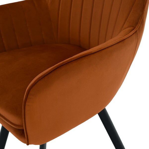 KONDELA Scaun de design, ţesătură Velvet teracot, AURIL