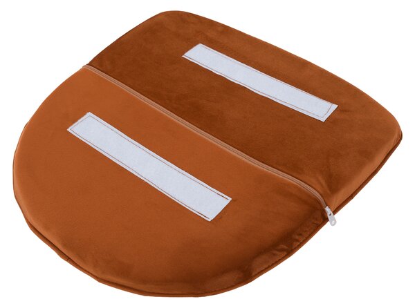 KONDELA Scaun de design, ţesătură Velvet teracot, AURIL