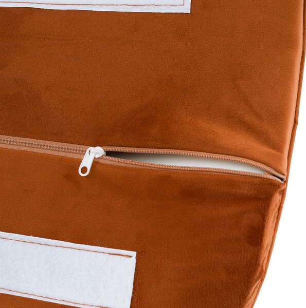 KONDELA Scaun de design, ţesătură Velvet teracot, AURIL