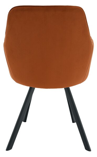 KONDELA Scaun de design, ţesătură Velvet teracot, AURIL