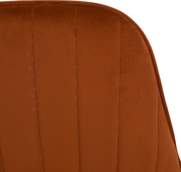 KONDELA Scaun de design, ţesătură Velvet teracot, AURIL