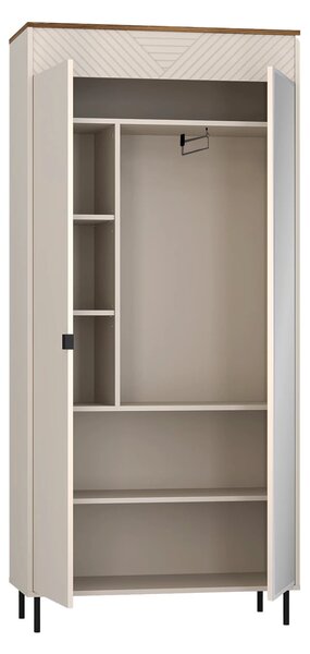 Dulap in doua usi EVO, casmir/stejar, PAL laminat, 90x40x194 cm