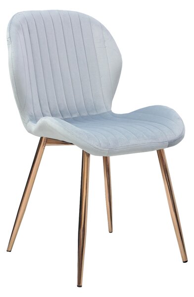 Scaun Opal Gri Deschis Picior Gold Rose
