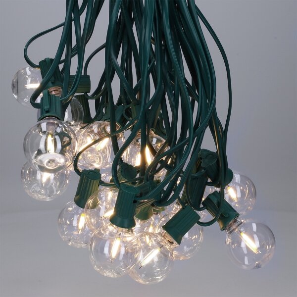 Brilagi - Ghirlandă LED de exterior GIRLANDA, 25 x E12, 20 m, verde, IP44, alb cald