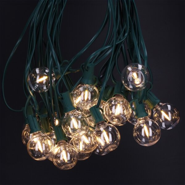 Brilagi - Ghirlandă LED de exterior GIRLANDA, 25 x E12, 20 m, verde, IP44, alb cald