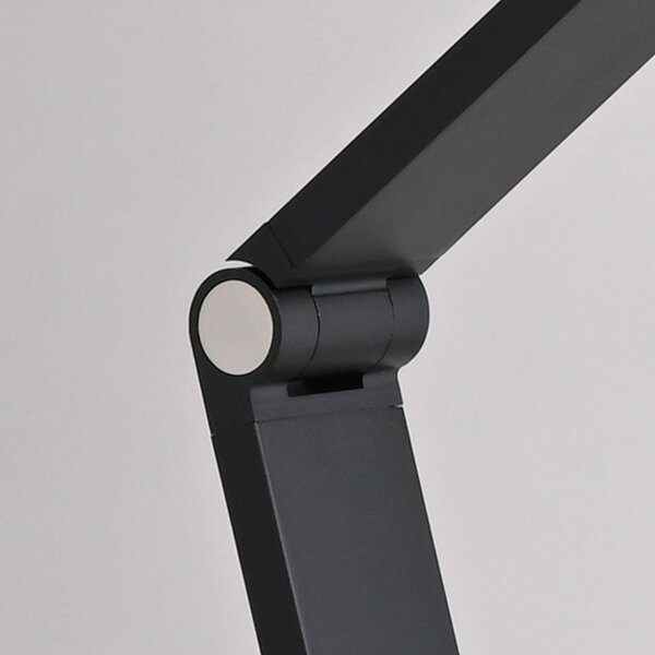 Paul Neuhaus Lampadar LED SAMSKY, gri, înălțime 161 cm, metal, variator tactil, reglabil, Gri, Camera de zi / sufragerie, Aluminiu, Modern