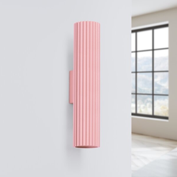 Brilagi - Aplică LED de perete CRESTO 2xGU10/10W/230V 30 cm roz