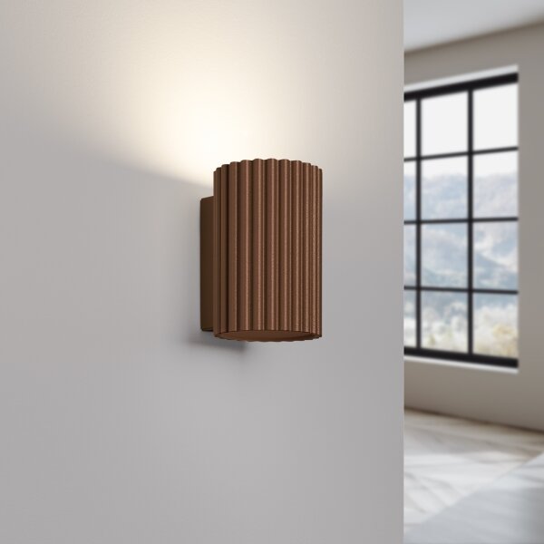 Brilagi - Aplica de perete LED CRESTO 1xGU10/10W/230V 10 cm maro