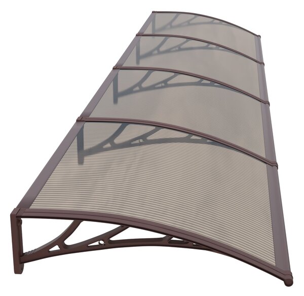 Copertina PREMIUM 360x120 cm, Policarbonat 6 mm, Suporturi din ABS, Maro/Bronz