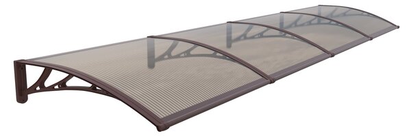 Copertina PREMIUM 360x120 cm, Policarbonat 6 mm, Suporturi din ABS, Maro/Bronz