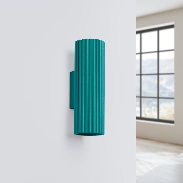 Brilagi - Aplica LED de perete CRESTO, 2 x GU10/10W/230V, 20 cm, turcoaz