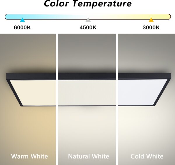 Brilagi-LED Aplică de baie reglabilă FRAME SMART LED/96W/230V IP44 negru + telecomandă