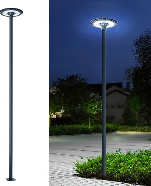 Brilagi - Stâlp metalic pentru iluminat exterior, 4 m, diametru 58 mm, antracit