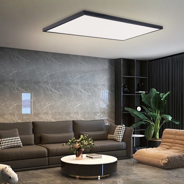 Brilagi - LED Plafonieră LED pentru baie FRAME, 96W, 230V, 120x60 cm, IP44, negru