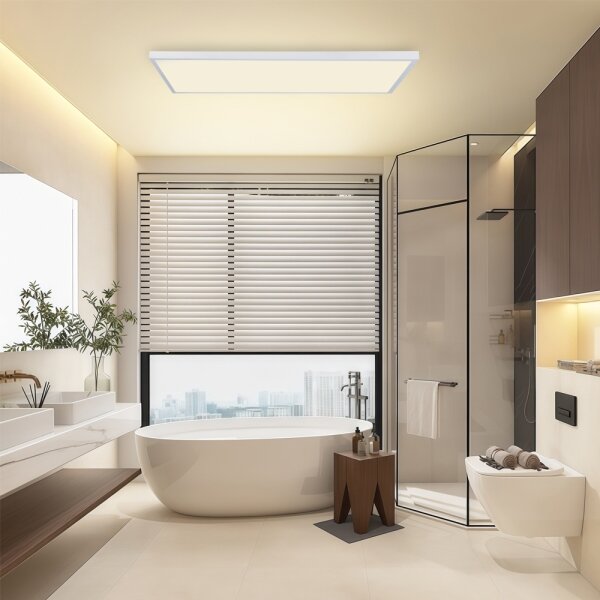 Brilagi - Plafonieră LED pentru baie FRAME LED/96W/230V 120x60 cm IP44 albă