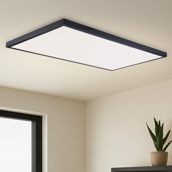 Brilagi-LED Aplică de baie reglabilă FRAME SMART LED/96W/230V IP44 negru + telecomandă