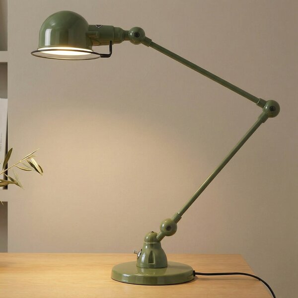 Jieldé Signal SI333 lampă de masă cu bază, verde măsliniu, Verde, Camera de zi / sufragerie, Metal, Design industrial