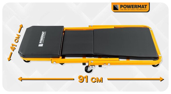 Șezlong și scaun ergonomic pentru atelier 2in1 - 150 kg
