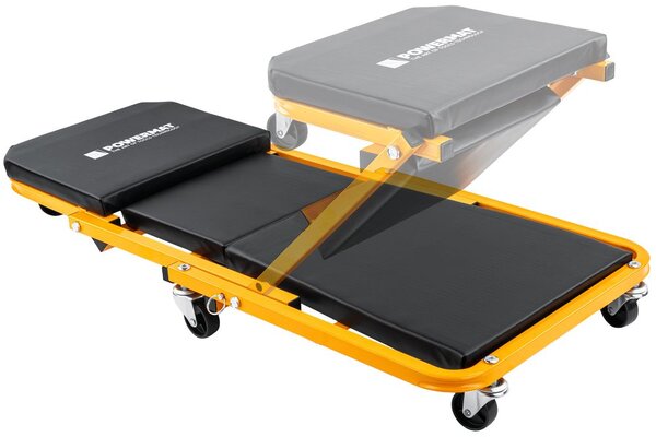 Șezlong și scaun ergonomic pentru atelier 2in1 - 150 kg