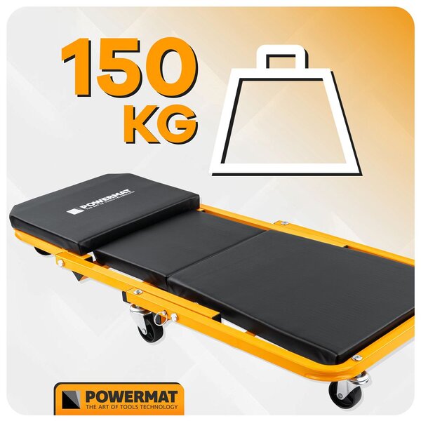Șezlong și scaun ergonomic pentru atelier 2in1 - 150 kg