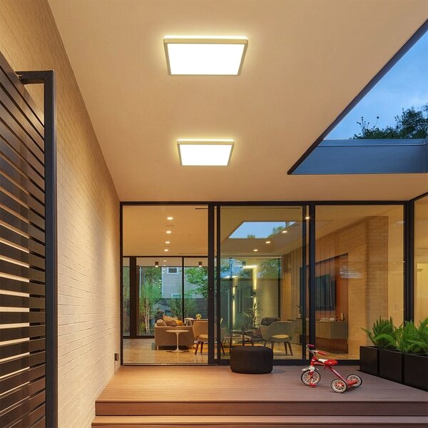Brilagi - Corp de iluminat LED pentru baie ULTRA SLIM, 24 W, 230 V, 42 x 42 cm, auriu, IP54