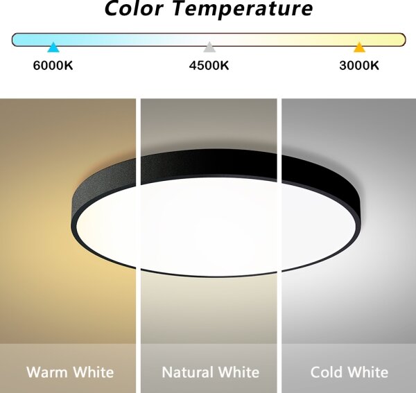 Brilagi - Lampă LED dimerizabilă POOL SMART, 100W, 230V, diam. 80 cm, Wi-Fi Tuya, neagră + telecomandă