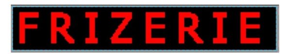 Panou Led de Exterior Programabil/Reclama Luminoasa 200x40cm Text Rosu pentru FRIZERIE