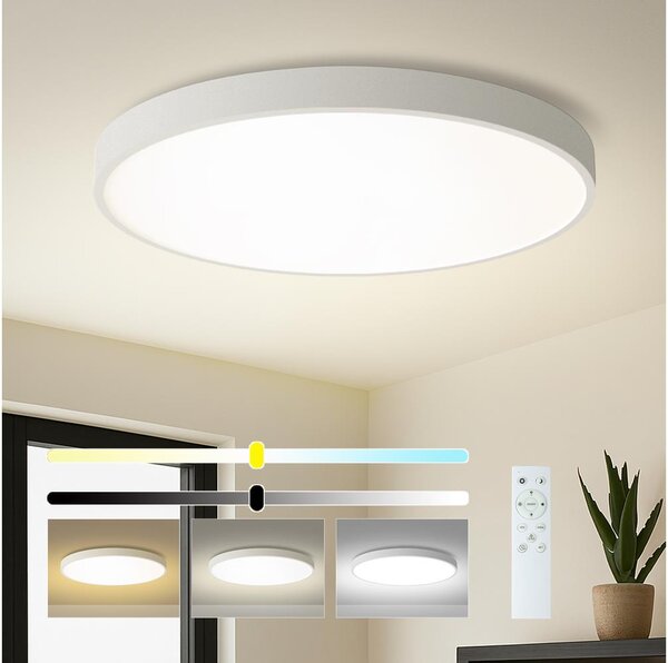 Brilagi - Corp de iluminat LED dimabil pentru piscină SMART, 128W, 230V, diametru 100 cm, Wi-Fi Tuya, alb + telecomandă