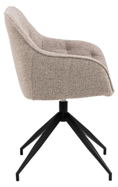 Scaun de dining pivotant Brooke, bej