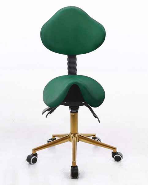 HR2005 Scaun Verde Catifea cu Bază Aurie