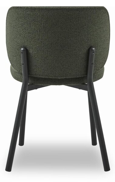 Scaun de dining Swan bouclé, verde