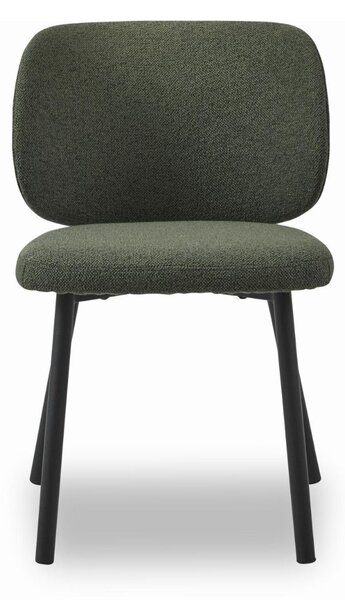 Scaun de dining Swan bouclé, verde