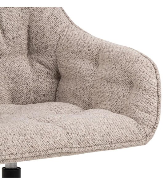 Scaun de dining pivotant Brooke, bej