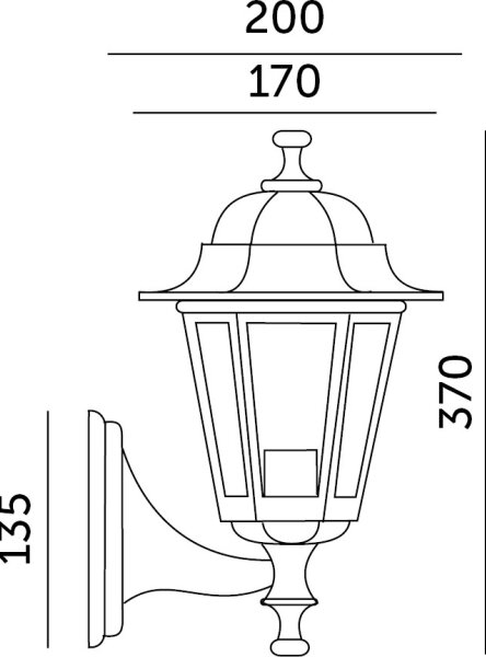 Aplică de exterior 1xE27/60W/230V IP44 negru