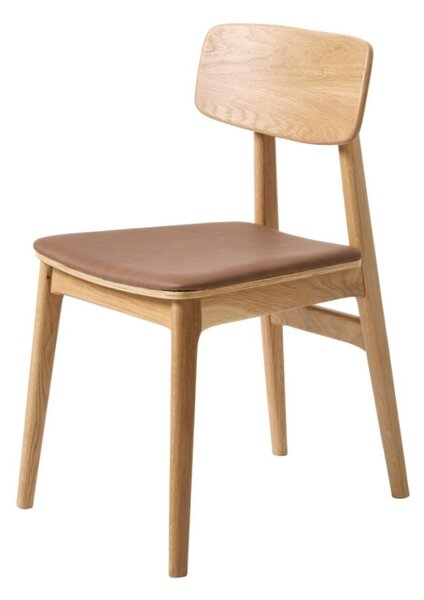 Scaun de dining Livo cu piele sintetică maro