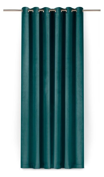 Draperie în culoarea petrolului dimout (semi-opacă) din catifea 140x175 cm Velto – Filumi